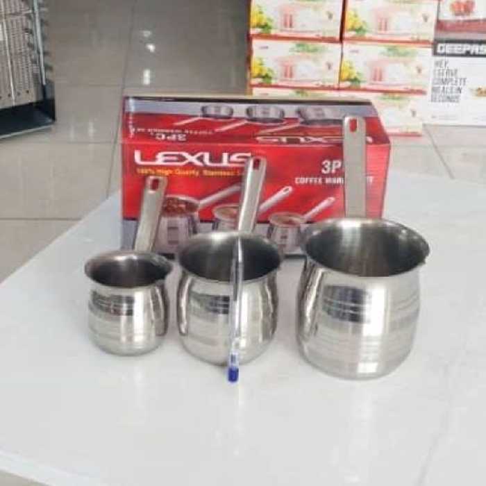 شیر جوش و قهوه جوش استیل در سه سایز