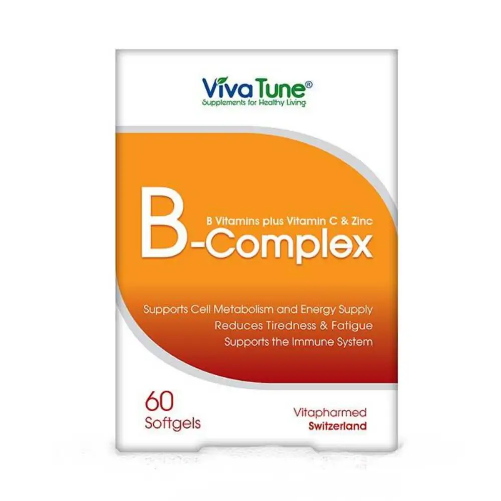 سافت ژل ب کمپلکس و ویتامین سی ویتامین ای و زینک ویواتیون 60 عددی
