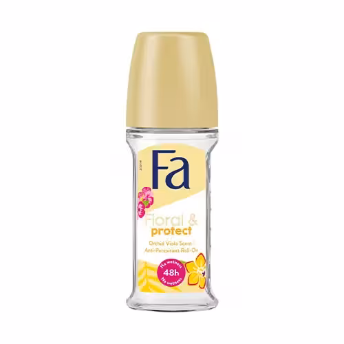 رول ضد تعريق 48 ساعته FA مدل Floral and protect با رايحه اركيده ويولا 50 ميل