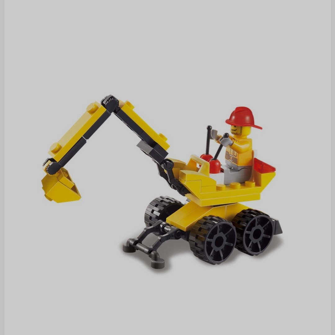 اسباب بازی لگو ساختنی ماشین راهسازی بیل مکانیکی سیپو