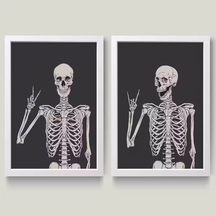 تابلو مدل مینیمال skeleton کد M0904-w بسته 2 عددی