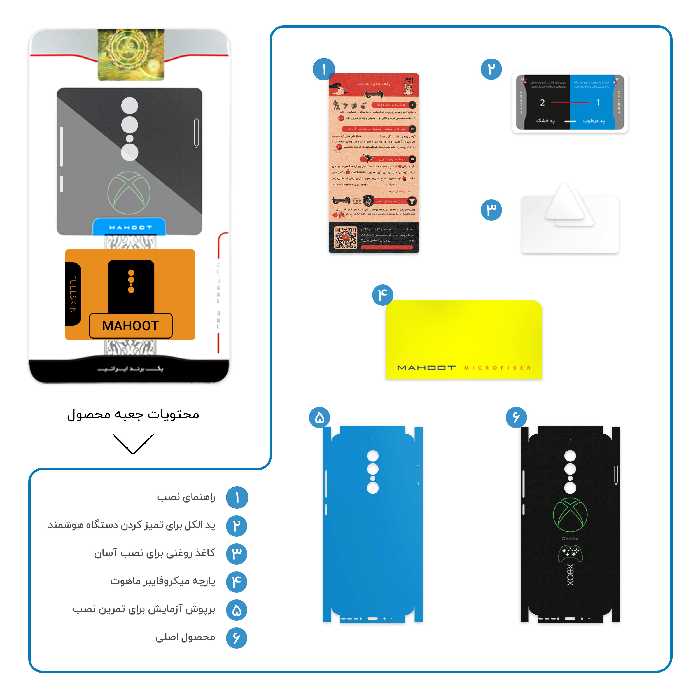 برچسب پوششی ماهوت مدل XBOX-FullSkin مناسب برای گوشی موبایل جی ال ایکس Shahin
