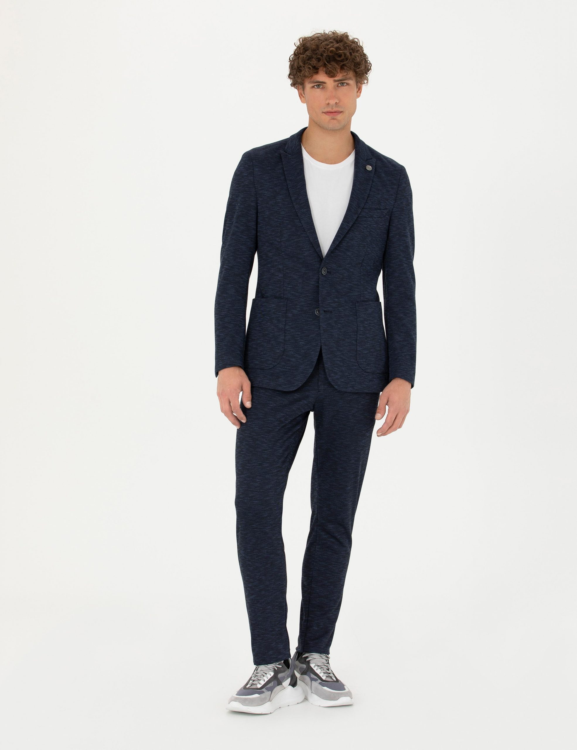 کت و شلوار مردانه سرمه ای پیرکاردین - فروشگاه لباس شهرمون