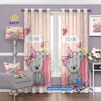پرده پانچ کودکانه طرح بچه خرس کد s-6178