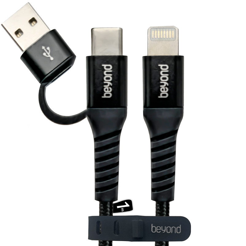 کابل تبدیل USB-C / USB به لایتنینگ بیاند مدل BCUL-551KF CHARGE DATA طول 1 متر | کالا مکس