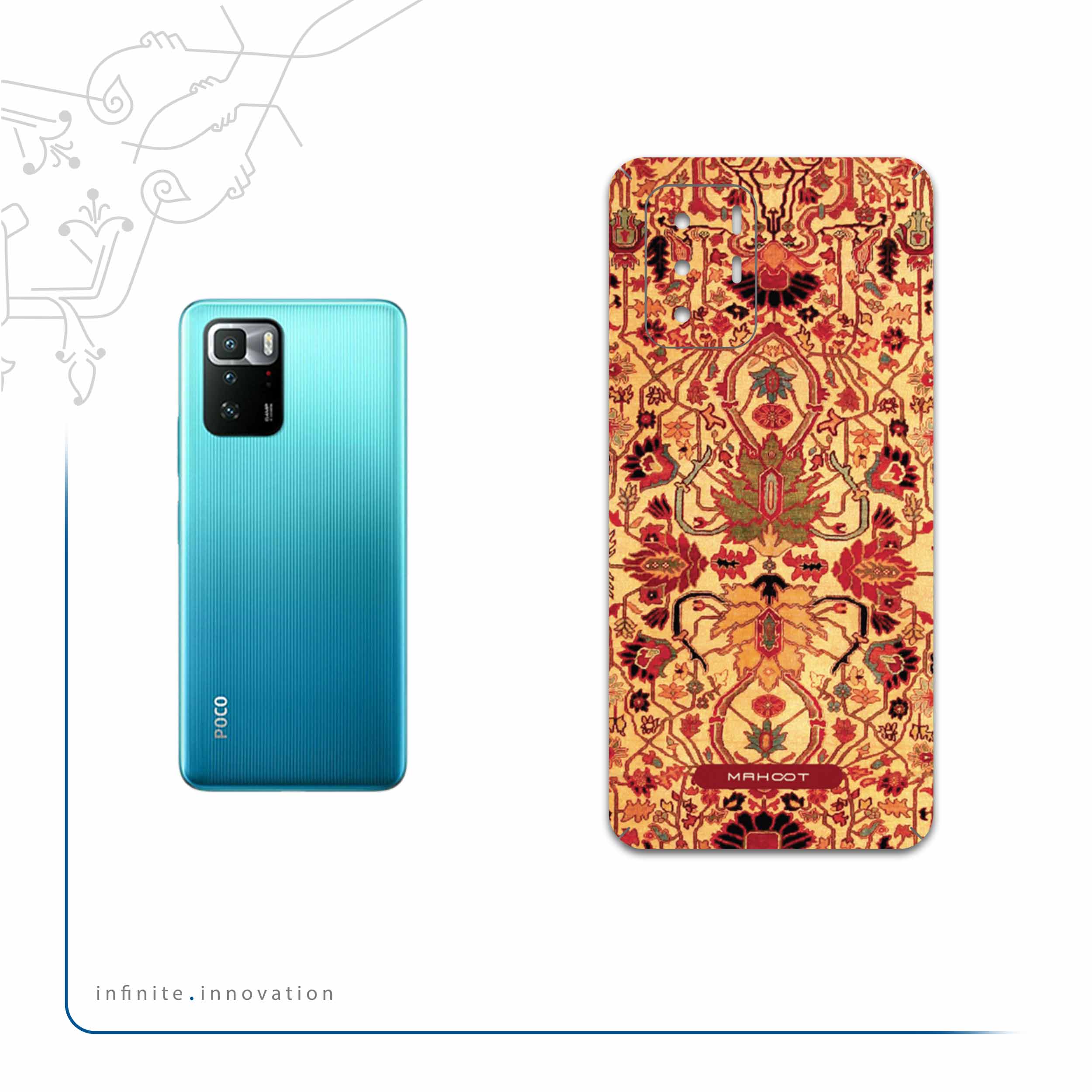 برچسب پوششی ماهوت مدل Iran-Carpet2 مناسب برای گوشی موبایل شیائومی Poco X3 GT 5G
