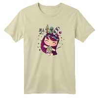 تی شرت آستین کوتاه بچگانه مدل دخترک کد 16 رنگ کرم