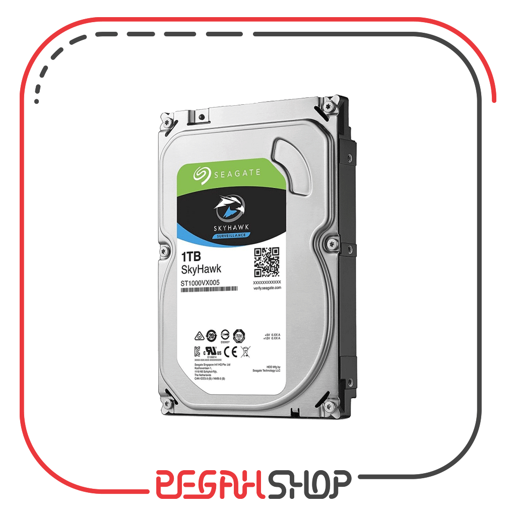 هارد اینترنال برند SEAGATE ظرفیت 1 ترابایت مدل SkyHawk ST1000VX005