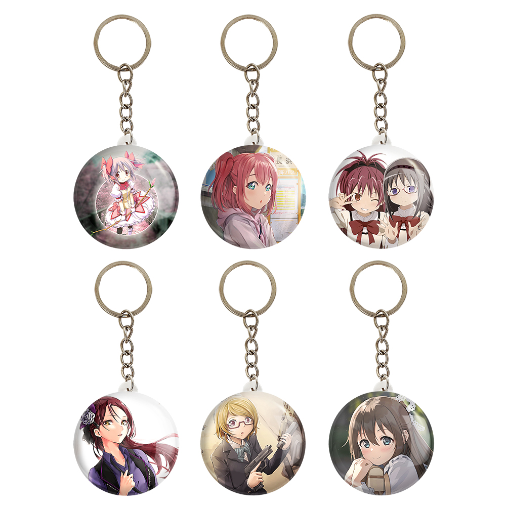 جاکلیدی خندالو مدل انیمه مادوکا مجیکا Madoka Magica کد 1035B مجموعه 6 عددی