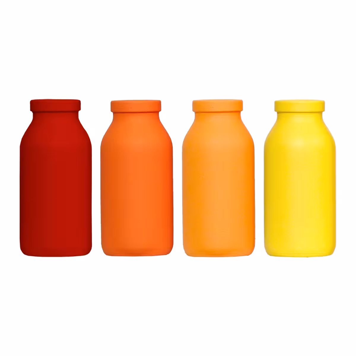 گلدان دکوری مدل شیشه‌ای رنگی فانتزی طرح پائیز کد 4P200 مجموعه 4 عددی