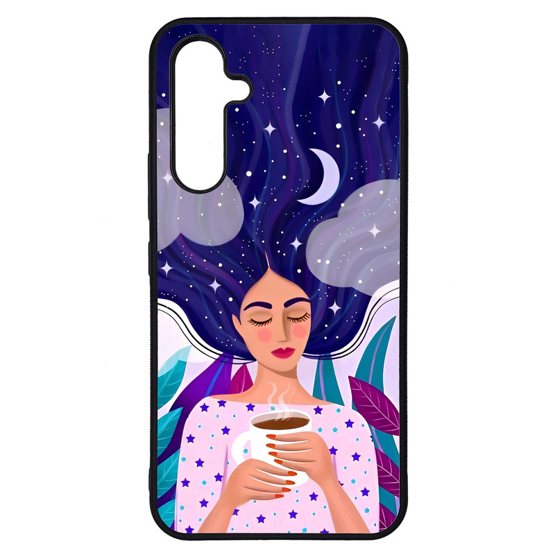 کاور طرح نقاشی دختر کد G-095 مناسب برای گوشی موبایل سامسونگ Galaxy A54 / A54 5G | دیجی قاب دونی
