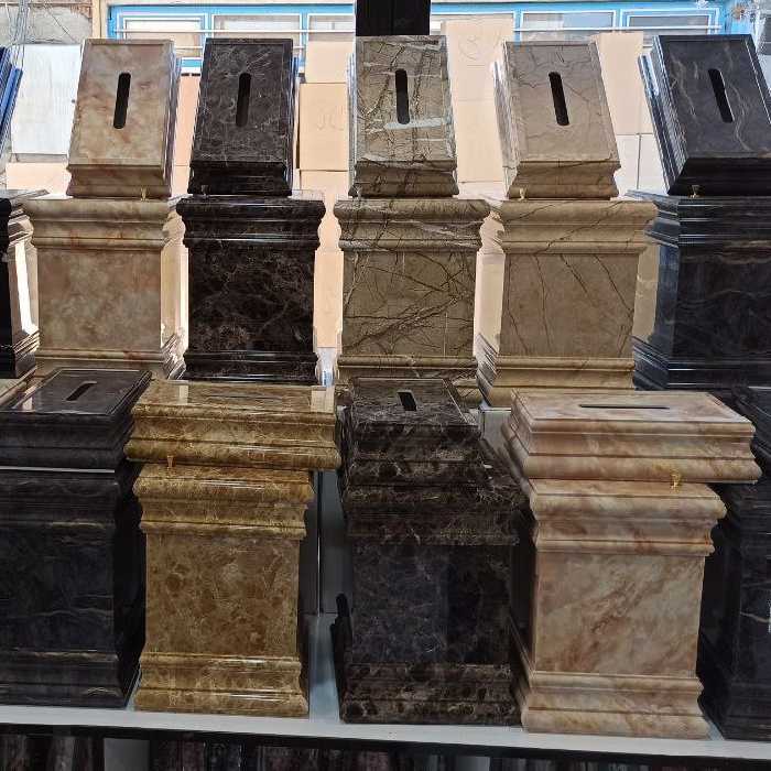 ست سطل و جادستمال طرح سنگ