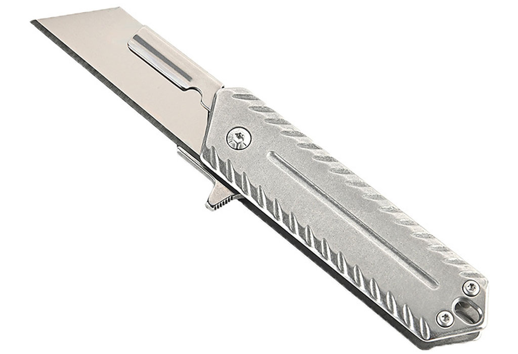 چاقو آنباکسینگ کشویی ضدزنگ با قابلیت تعویض تیغه Stainless steel heavy-duty utility unboxing knife