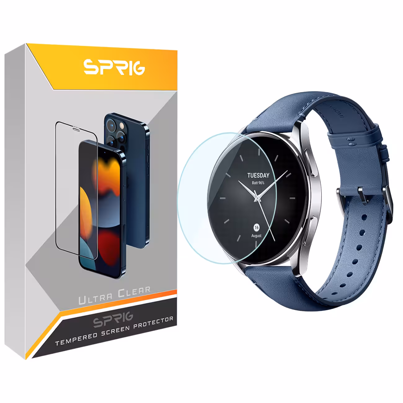 محافظ صفحه نمایش شیشه ای اسپریگ مدل SPG مناسب برای ساعت هوشمند شیائومی Watch S2 46mm