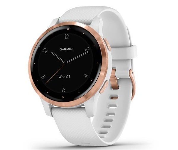 ساعت ورزشی گارمین مدل VivoActive 4S Rose Gold Stainless Steel Bezel with White Case