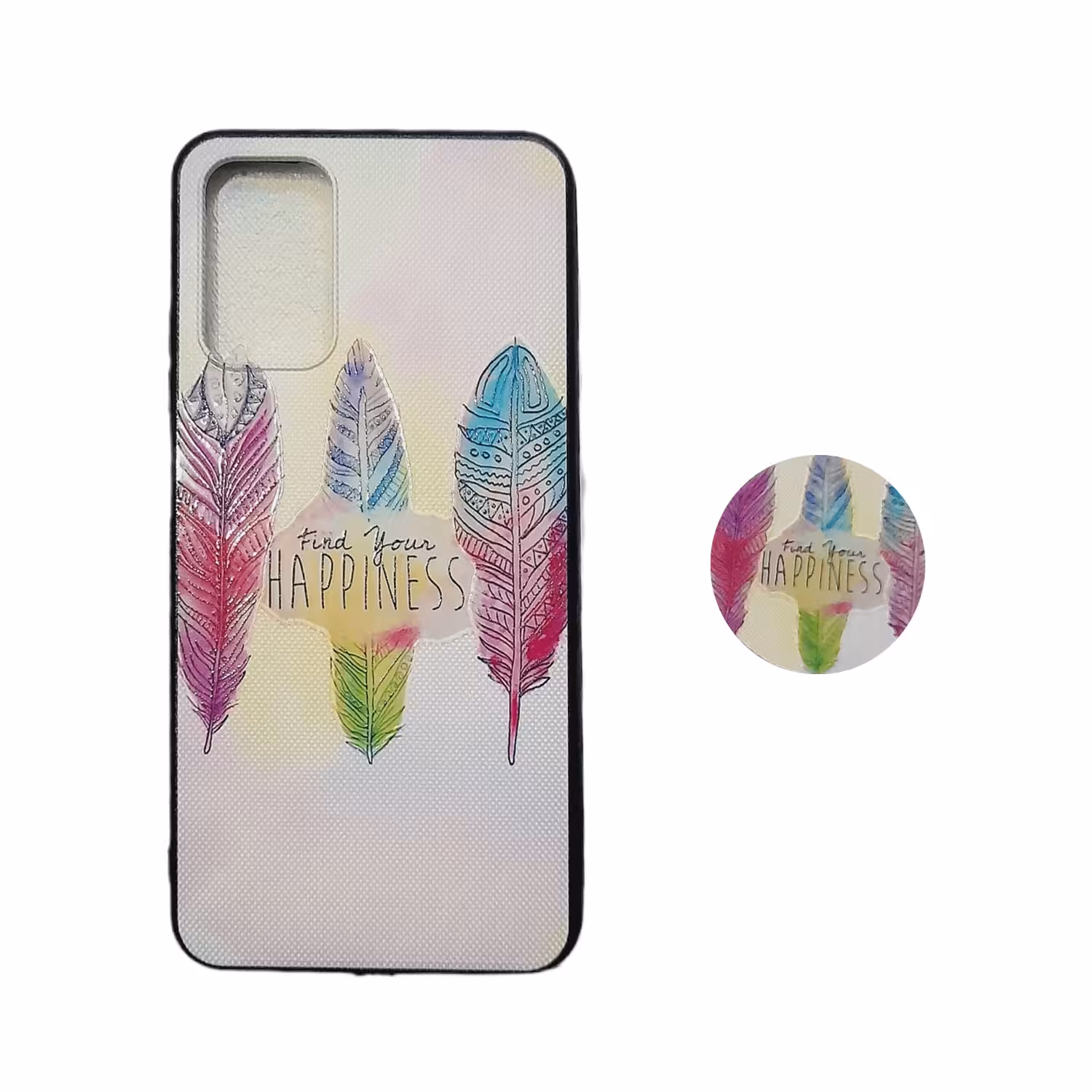 کاور طرح آبرنگی مدل a03s مناسب برای گوشی موبایل سامسونگ Galaxy A03S / A02S / M02S به همراه پاپ سوکت