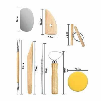 ابزار سفالگری مدل RImaaa-01 کد 164683 مجموعه 10 عددی