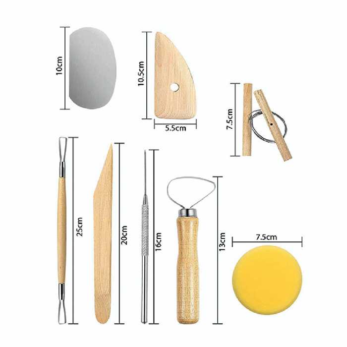 ابزار سفالگری مدل RImaaa-01 کد 164683 مجموعه 10 عددی