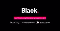 دانلود قالب ایمیل تراکنشی و نوتیفیکیشن Black