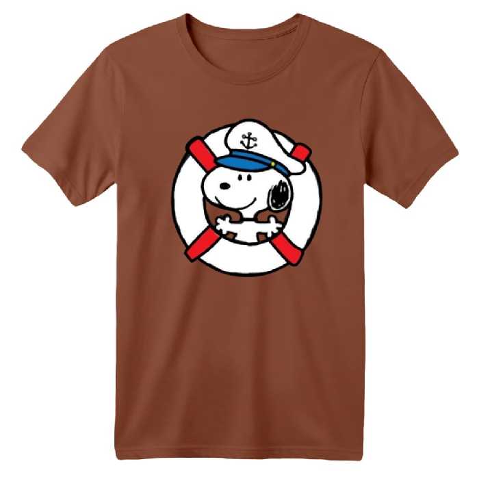 تی شرت آستین کوتاه بچگانه مدل اسنوپی کد 25 رنگ موکایی