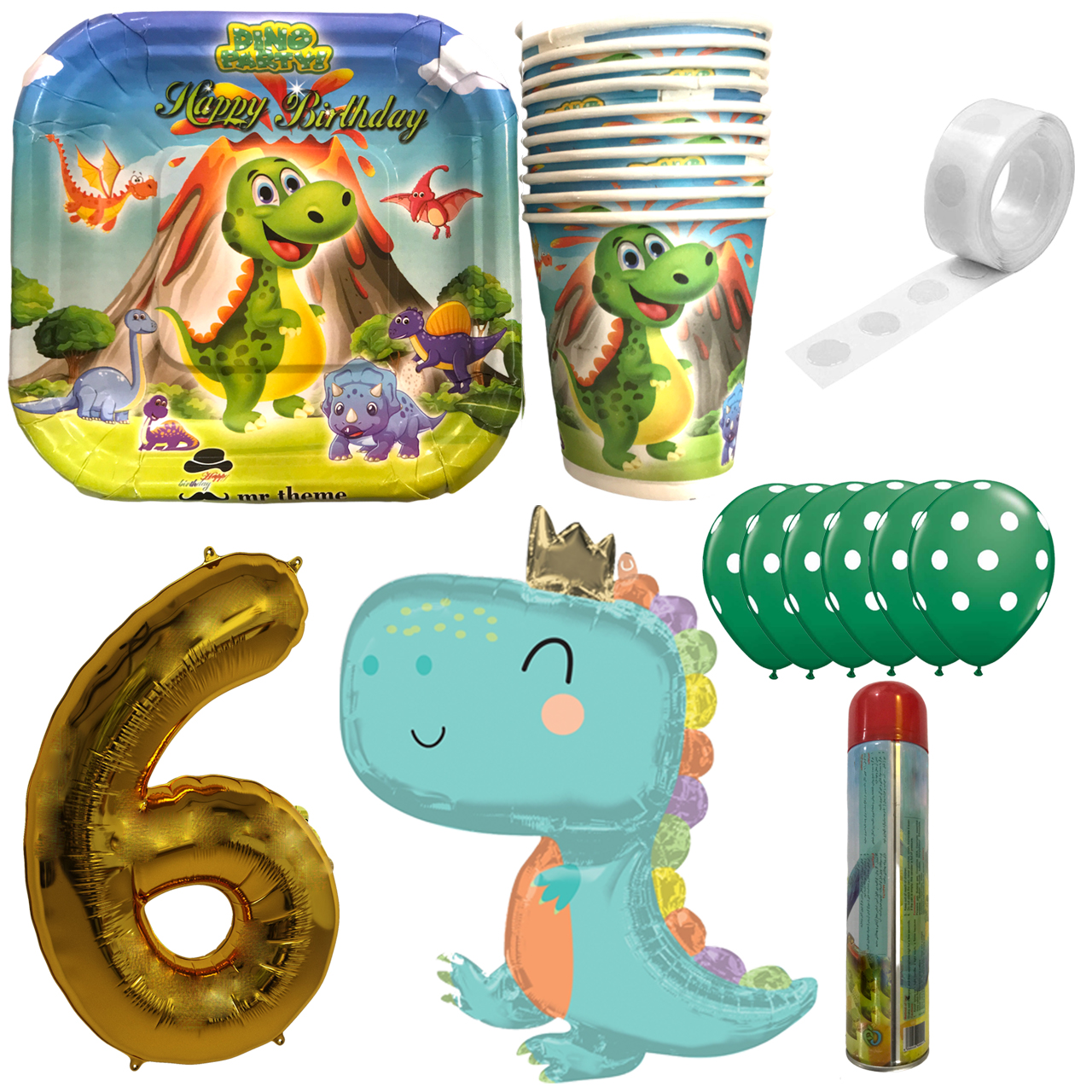 مجموعه 30 عددی تم تولد مسترتم طرح دایناسور کد 6