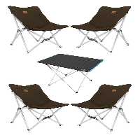 ست میز و صندلی کمپ چند رنگ کمپینگ متوسط ​​آلومینیوم 4 اردوگاه 5 مجموعه TuruncuFil