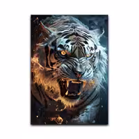 تابلو شاسی گوفی مدل حیوانات پلنگ طرح Tiger کد WG45 | دنیای قاب