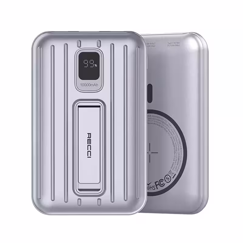 پاوربانک و شارژر بی سیم مدل RECCI RPB-P23 10000mAh