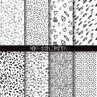 وکتور پترن هندسی مشکی | گرافیک با طعم تربچه