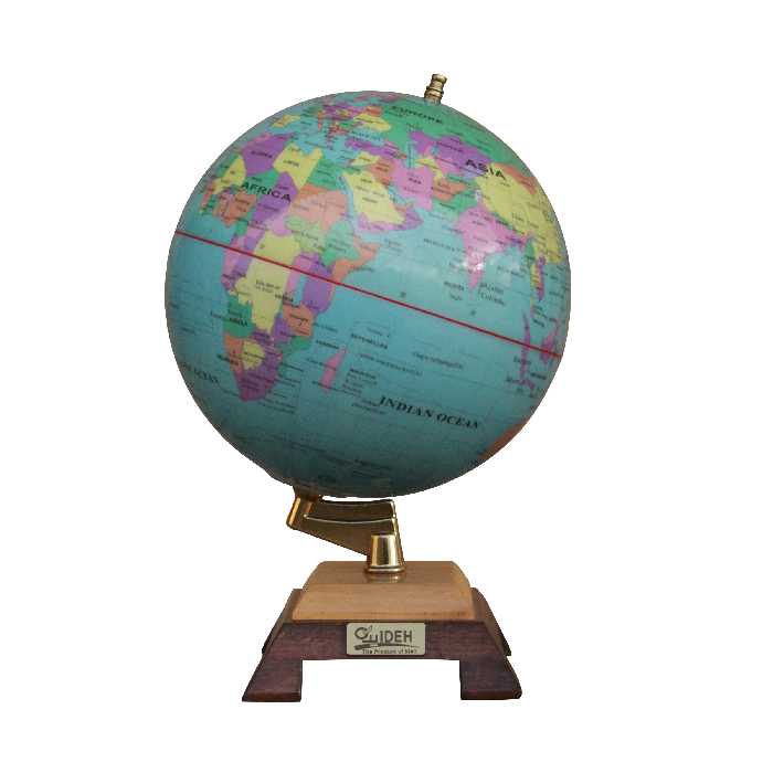 کره جغرافیایی سایز 20 پایه چوبی برج ایفل چراغ دار ایده کد 119