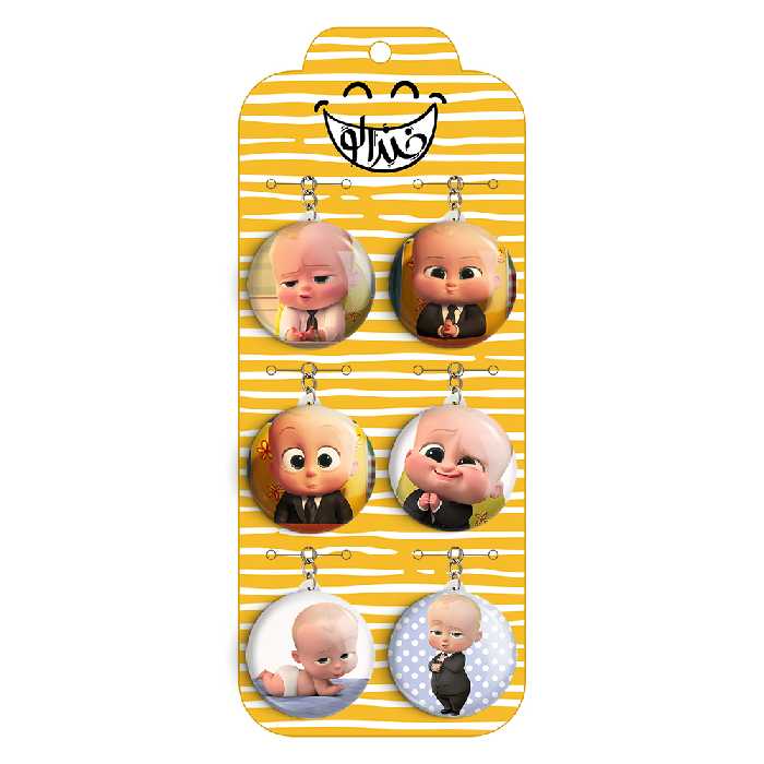 جاکلیدی خندالو طرح بچه رییس کد 31B مجموعه 6 عددی