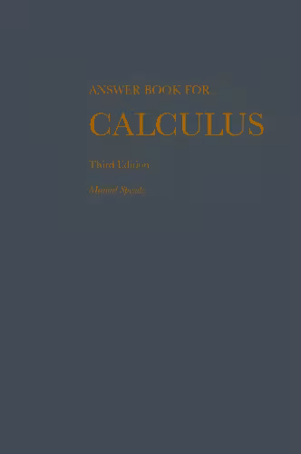 خرید و دانلود نسخه کامل کتاب Answer Book for Calculus (3rd Edition)
