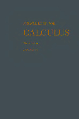 خرید و دانلود نسخه کامل کتاب Answer Book for Calculus (3rd Edition)