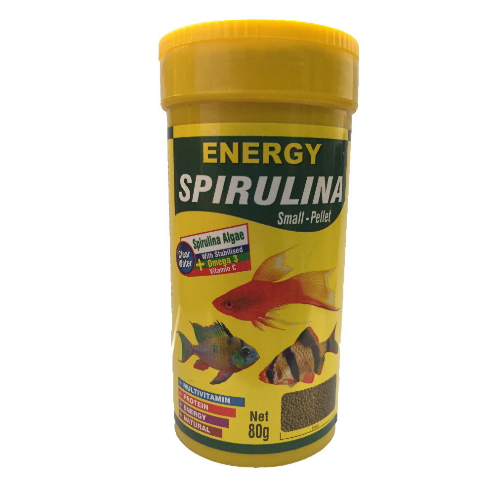 غذا ماهی انرژی مدل spirulina small-pellet وزن 300 گرم