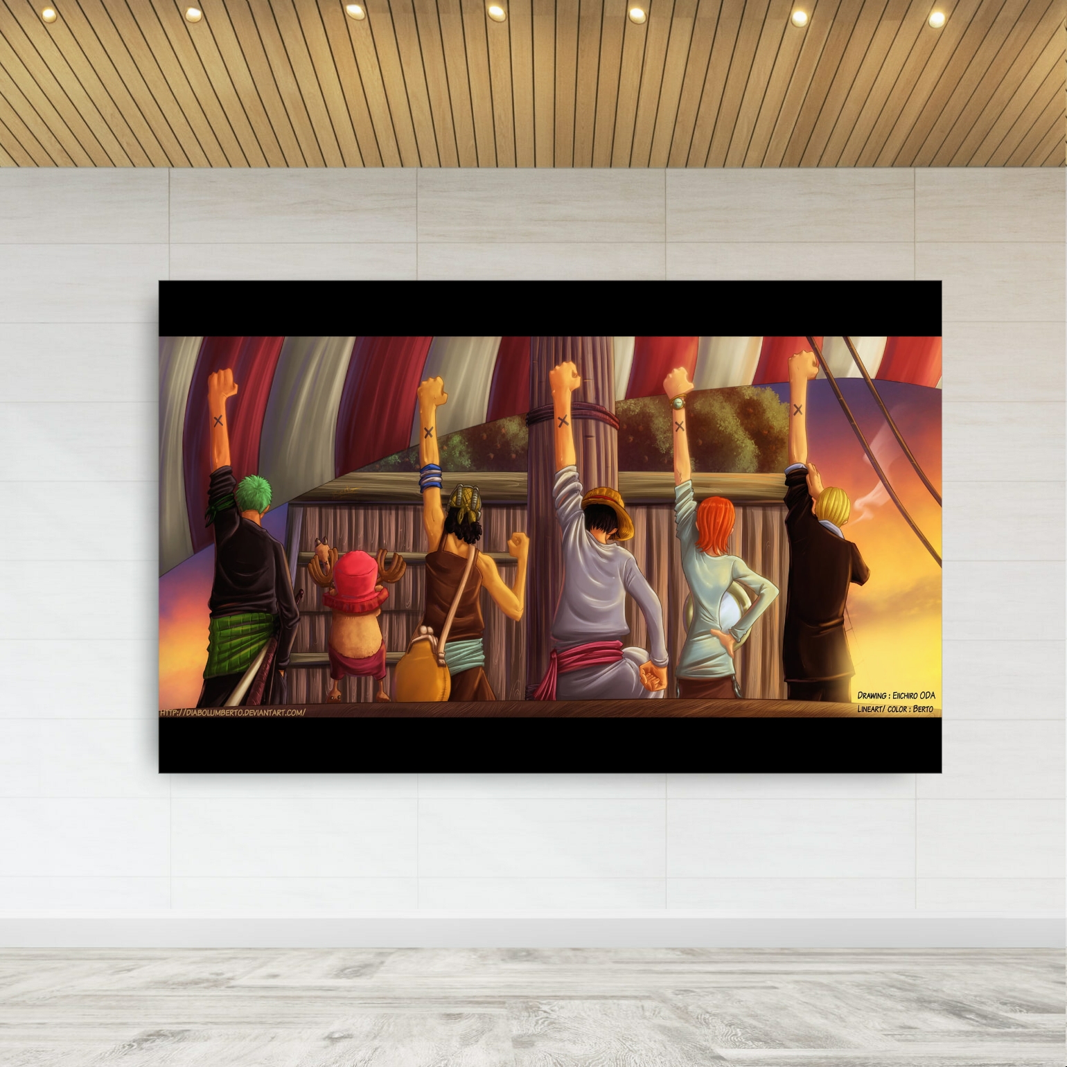 تابلو بوم طرح انیمه وان پیس - One Piece مدل SDB539