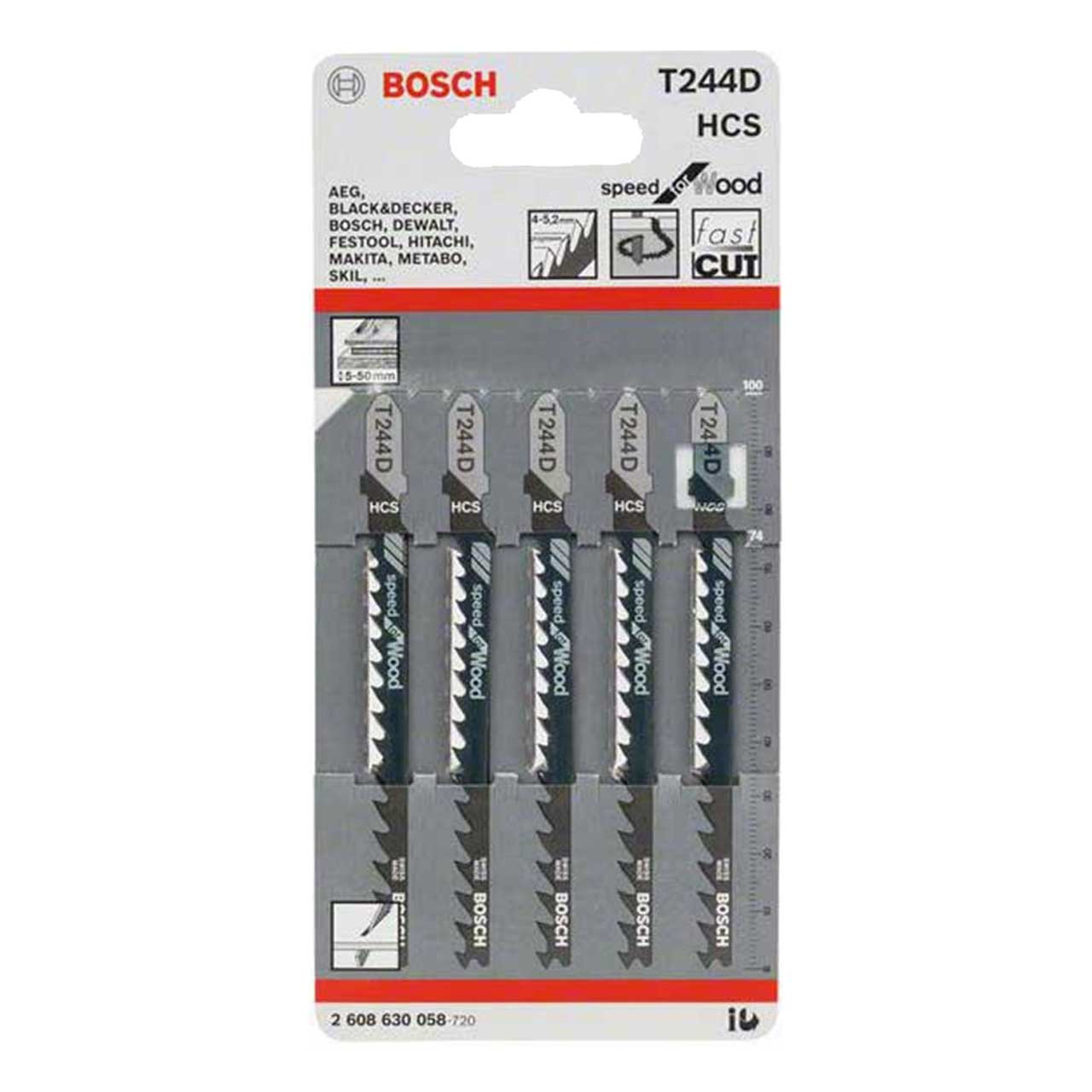 مجموعه 5 عددی تیغه عمودبر بوش مدل 2608630058