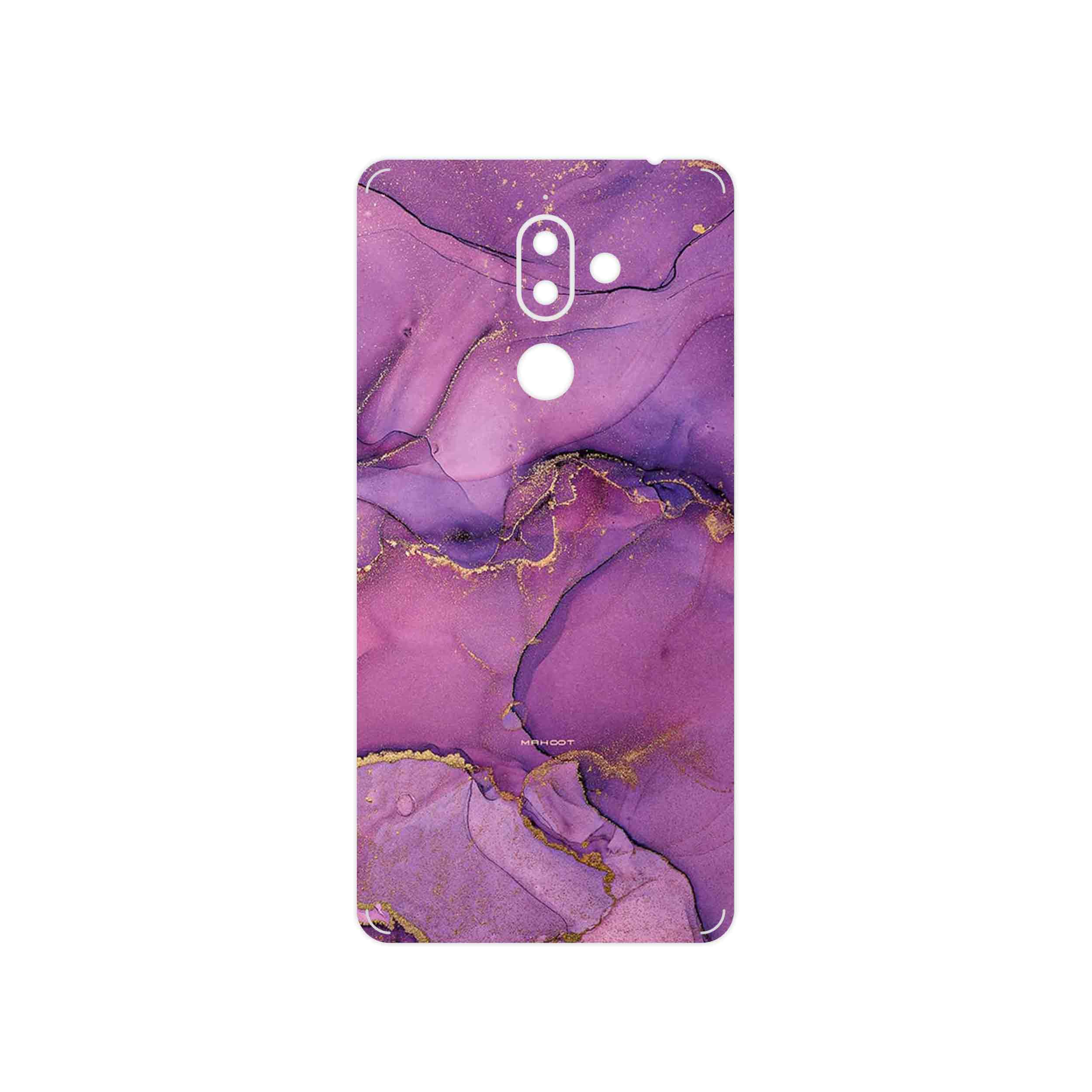 برچسب پوششی ماهوت مدل Purple Marble مناسب برای گوشی موبایل نوکیا 7 Plus