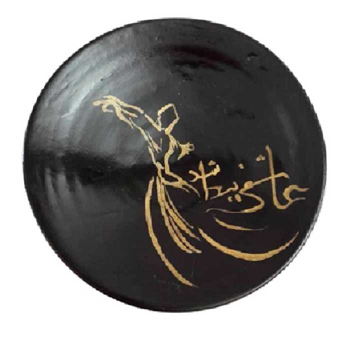 بشقاب دیوارکوب سفالی طرح عاشق کد 0945