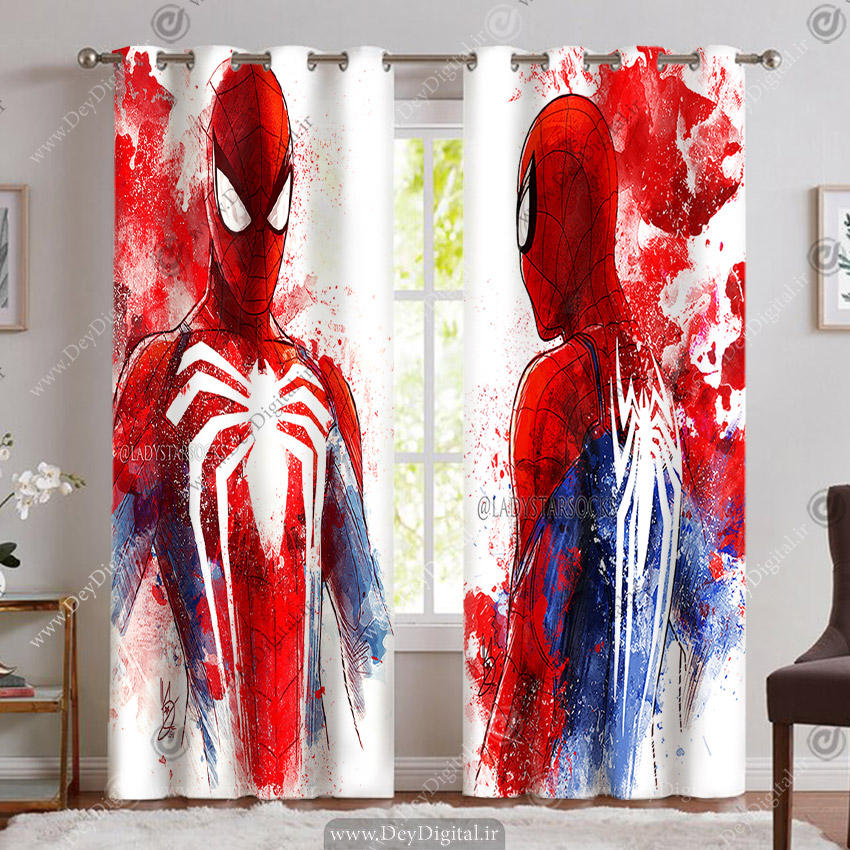 پرده برای اتاق پسر طرح اسپایدرمن PK-5427