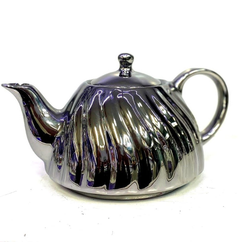 قوری چینی (مدل نیلوفر  نقره)