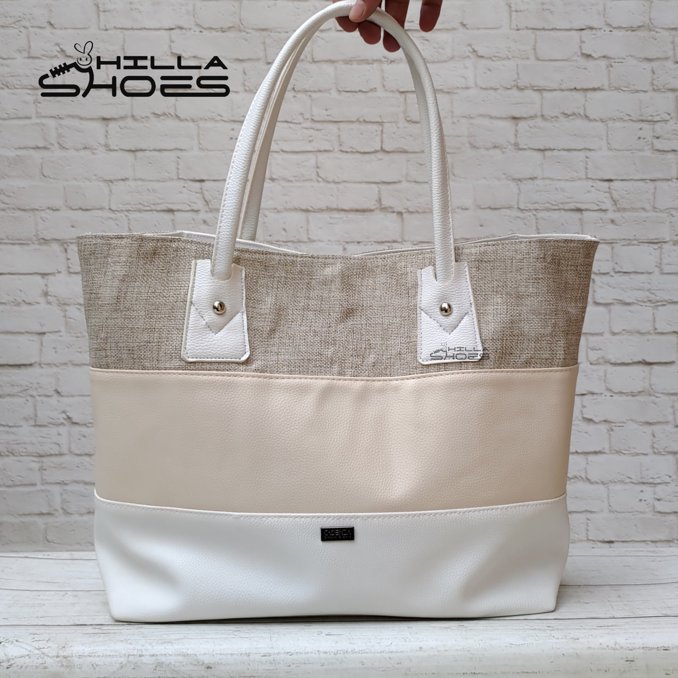 کیف زنانه چرم و پارچه سایز بزرگ دو حالته با ارسال رایگان کد 76
