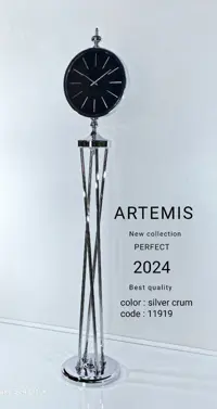 ساعت ایستاده آرتمیس کد 5020 Silver Black نقره ای مشکی