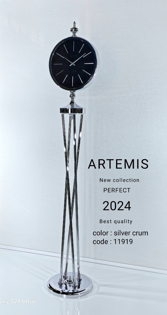 ساعت ایستاده آرتمیس کد 5020 Silver Black نقره ای مشکی