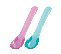 قاشق حرارتی دو عددی آبی و صورتی بی بی سیل babisil
