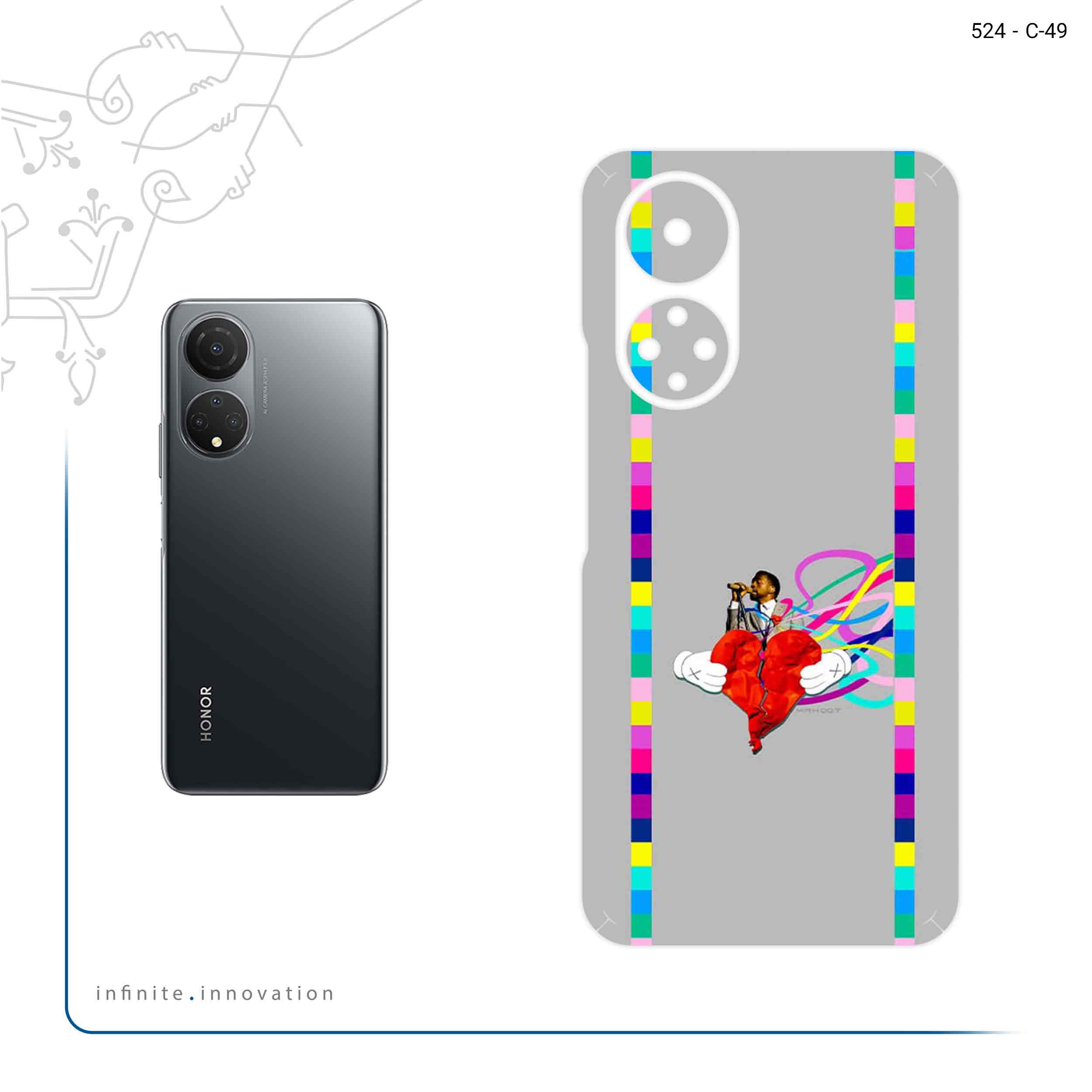 برچسب پوششی ماهوت مدل Collage of Heartbreak مناسب برای گوشی موبایل آنر X7