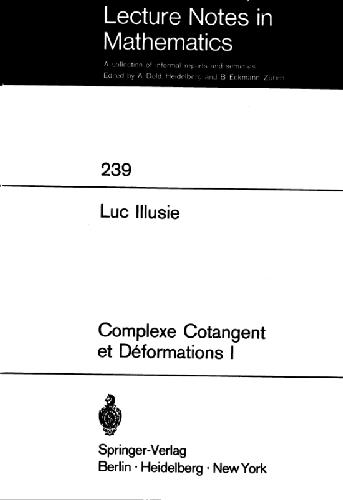خرید و دانلود نسخه کامل کتاب Complexe cotangent et deformations I