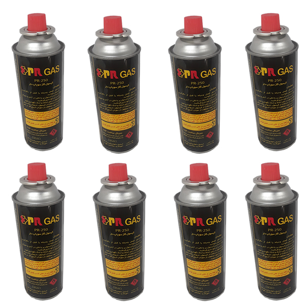 کپسول سوخت 210 گرمی پارس رگولاتور مدل PR-250 بسته 8 عددی