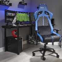 خرید صندلی گیمینگ ایکس راکر آبی NEW! Stinger X Rocker eSports Ergonomic Gaming Chair - Blue با بهترین قیمت