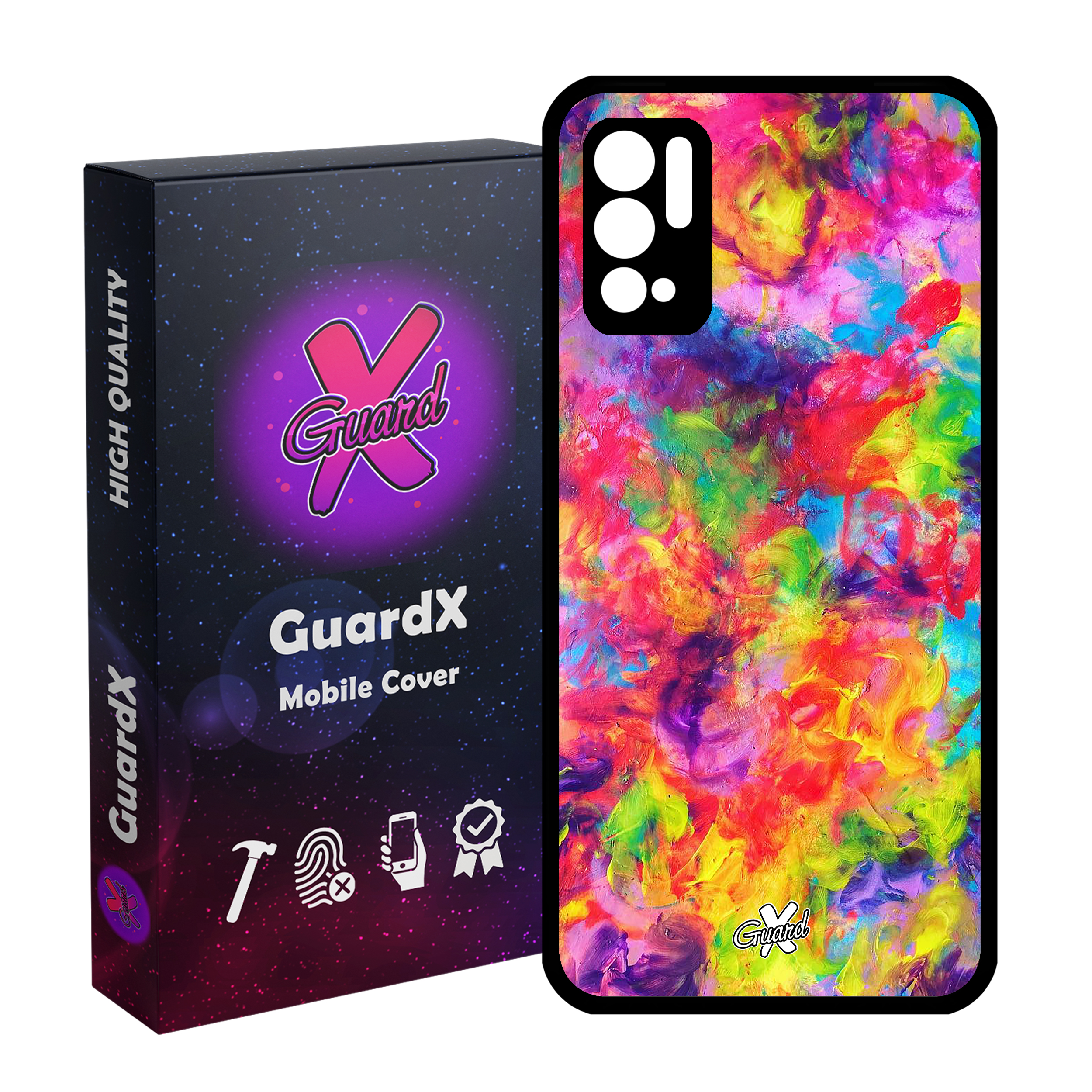 کاور گارد ایکس طرح رنگی مدل Glass10390 مناسب برای گوشی موبایل شیائومی Redmi Note 10 5G / Poco M3 Pro