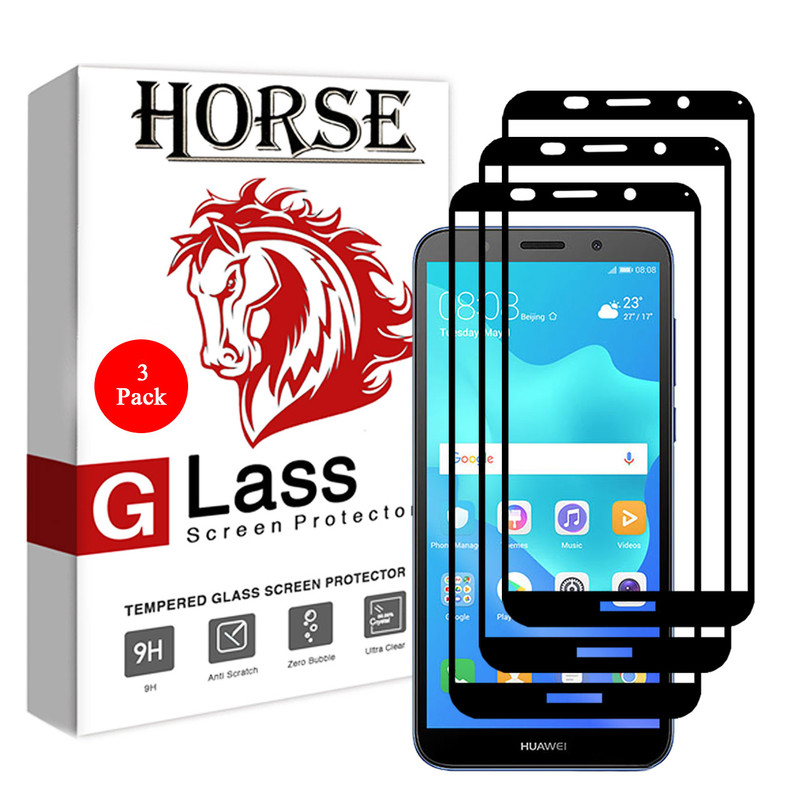 محافظ صفحه نمایش 5D هورس مدل FAG مناسب برای گوشی موبایل هوآوی Y5 2018 / Y5 Prime 2018 / Enjoy 8e Youth بسته سه عددی | کالا برتری